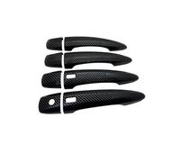 MASHRGX Chrome Gloss Black Door Handle for Nissan for Pathfinder R53 5 2022 2023 Carbon Fiber Exterior Protector Car Accessories Sticker Set(Carbon Fiber 2 Holes)