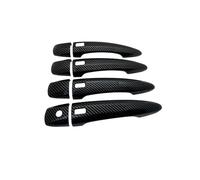 MASHRGX Chrome Gloss Black Door Handle for Nissan for Pathfinder R53 5 2022 2023 Carbon Fiber Exterior Protector Car Accessories Sticker Set(Carbon Fiber Holes)