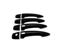 MASHRGX Chrome Gloss Black Door Handle for Nissan for Pathfinder R53 5 2022 2023 Carbon Fiber Exterior Protector Car Accessories Sticker Set(Black 2 Holes)