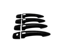 MASHRGX Chrome Gloss Black Door Handle for Nissan for Pathfinder R53 5 2022 2023 Carbon Fiber Exterior Protector Car Accessories Sticker Set(Black 4 Holes)