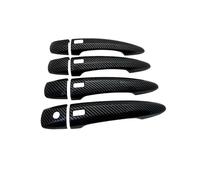 MASHRGX for Nissan for Pathfinder R53 5 2022 2023 Chrome Gloss Black Door Handle Carbon Fiber Exterior Protector Car Accessories Sticker Set(Carbon Fiber Holes)