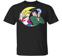 Mashup Sailor Moon Japanese Manga Otaku Mens T-Shirt Size XXL Black