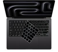 MasiBloom Silicone Keyboard Cover Skin for 2026-2021 MacBook Pro 14" 16 inches M5 M4 M3 M2 M1 A3426 A3427 A3428 A3429 A3434 A3112 A3185 A3401 US/ANSI Layout Protector Accessories(Black)