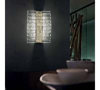 Masiero Vegas LED wall light, vertical, height 38 cm, crystal glass