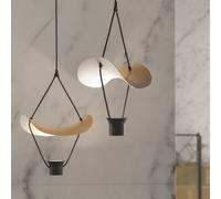 Masiero Vollee S1 P LED hanging light, 44 cm, down, gold