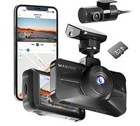 MASIGO A330D Dash Cam Front and Rear - Dual 1080P 60fps Dash Camera for Cars with WiFi, GPS Speedometer, Stavis Night Vision, G Sensor Parking Mode, Emergency Recording, Free APP, Support 512GB Max
