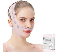 MASIKA Chin Strap for Sleeping,Adjustable Chin Strap,Jaw Strap,Jawline Shaper,V-Line Mask Chin Up Mask V Shaped Face Mask, Jaw Exerciser,Reusable chin strap,Leaf pattern。