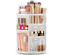 Masirs 360 Degree Rotating Makeup Organizer - Adjustable Shelf Height & Fully Rotatable, The Perfect Cosmetic Organizer for Bedroom, Dresser or Dressing Table.