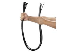 MasiStranth 25PCS 48 inch Cable Zip Ties Heavy Duty 175lbs Tensile Strength Nylon Long Wire Ties Self-Locking Durable Plastic Tie Wraps for Indoor and Outdoor UV Resistant(Black)