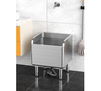 Masiunoz Commercial Stainless Steel Mop Sink 45x41x55 cm - Multi-Purpose Sink with Splash Guard and Mesh Basket, Adjustable Leg Height, Suitable for Kitchens, Laundry Rooms, Farms, and Restaurants St