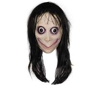 Mask, Creepy Monster Horror Face Disguise, Realistic Rubber Costume Prop for Party, Cosplay and Haunted House Decorations (MOMO with Box)