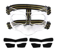 Mask for Broken Nose, 5.9x3.74in Broken Nose Face Guard Shield Yellow & Black Adjustable Nose Protector with Padding Sports Face Mask Nose Guard for Basketball Soccer Baseball?Full Cover?