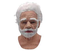 Mask Halloween Men, Old Man Halloween Mask Horror Masks For Adults Realistic Realistic Silicone Face Scary 3D Head For Men Women Face Covering Washable Gifts for Adults (001 Man,One Size)