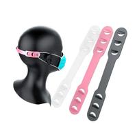 Mask Hook, Five Pcs Mask Extension Hook Band with Adjustable Strap, Mask Holder Buckle, Relieved Ears' Pressure & Pain. (White)