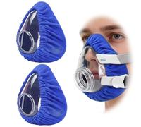 Mask Liners for CPAP 2 Pcs, Universal Soft Mask Cushion Covers Reusable Elastic Full Face Cushion Pads Compatible with Resmed Airfit And Airtouch F20 and F10 fits for All CPAP Masks (Blue)