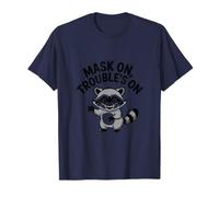 Mask On Troubles on Funny Trash Panda Raccoon Meme T-Shirt