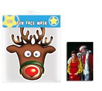 Mask Pack - Rudolph The Red Nosed Reindeer Christmas Party Mask - Includes 6X4 (15X10Cm) Star Photo