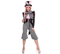 Mask Paradise 80141-141-024 80141-141-025 bunny Costume, Black/White/Pink, S