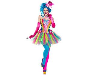 Mask Paradise Generique - 80137-066-027 Candy Clown Costume for Women's Sweets Colourful XL (42), Multicoloured