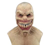 Mask, Scary Monster Costume for Adults - Horror Cosplay Vampire Zombie Demon Full Face Cover, Halloween Party & Haunted House Props