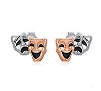 Mask Stud Earrings Sterling Silver Theatre Jewelry Gifts for Women Men Girls