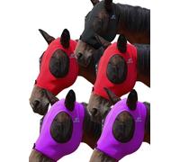 Mask Tech Horse Fly Mask 5 Pack - Stretchy Elastic Fly Masks with Ears, Breathable Soft Mesh, 3D Eye Clearance & UV Protection, Easy Slip-On for Daily Turnout-Large,Combo 24