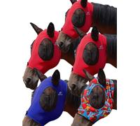 Mask Tech Horse Fly Mask 5 Pack - Stretchy Elastic Fly Masks with Ears, Breathable Soft Mesh, 3D Eye Clearance & UV Protection, Easy Slip-On for Daily Turnout-Medium,Combo 5