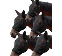 Mask Tech Horse Fly Mask 5 Pack - Stretchy Elastic Fly Masks with Ears, Breathable Soft Mesh, 3D Eye Clearance & UV Protection, Easy Slip-On for Daily Turnout-Medium,Combo 12
