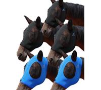 Mask Tech Horse Fly Mask 5 Pack - Stretchy Elastic Fly Masks with Ears, Breathable Soft Mesh, 3D Eye Clearance & UV Protection, Easy Slip-On for Daily Turnout-Large,Combo 28
