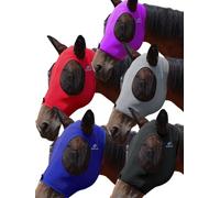 Mask Tech Horse Fly Mask 5 Pack - Stretchy Elastic Fly Masks with Ears, Breathable Soft Mesh, 3D Eye Clearance & UV Protection, Easy Slip-On for Daily Turnout-Large,Combo 23