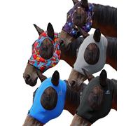 Mask Tech Horse Fly Mask 5 Pack - Stretchy Elastic Fly Masks with Ears, Breathable Soft Mesh, 3D Eye Clearance & UV Protection, Easy Slip-On for Daily Turnout-Medium,Combo 2