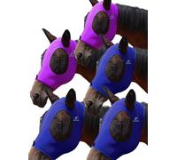 Mask Tech Horse Fly Mask 5 Pack - Stretchy Elastic Fly Masks with Ears, Breathable Soft Mesh, 3D Eye Clearance & UV Protection, Easy Slip-On for Daily Turnout-Medium,Combo 6