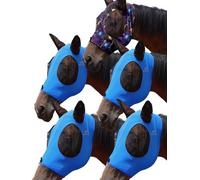 Mask Tech Horse Fly Mask 5 Pack - Stretchy Elastic Fly Masks with Ears, Breathable Soft Mesh, 3D Eye Clearance & UV Protection, Easy Slip-On for Daily Turnout-Large,Combo 18
