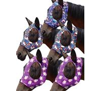 Mask Tech Horse Fly Mask 5 Pack - Stretchy Elastic Fly Masks with Ears, Breathable Soft Mesh, 3D Eye Clearance & UV Protection, Easy Slip-On for Daily Turnout-Large,Combo 20