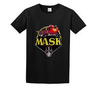 Mask Vintage Cartoon Kult Tv M.A.S.K. Series Retro 80S T-Shirt Printed Tee Black Mens Top Shirt 3XL