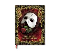 Masked Melody (Phantom of the Opera) Midi Unlined Hardcover Journal (Elastic Band Closure)