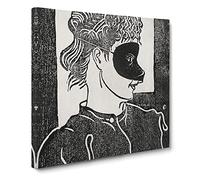 Masked Woman Vol.1 by Samuel de Mesquita Canvas Print | Gallery Wrapped 30mm Frame Wall Art | 14x14 inches | Ready to Hang | Classic People Picture | Living Room Bedroom Lounge Office