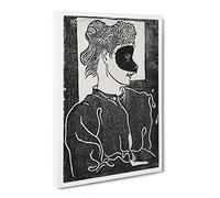 Masked Woman Vol.1 By Samuel De Mesquita Canvas Print | Gallery Wrapped 30mm Frame Wall Art | 30x20 inches | Ready to Hang | Classic People Picture | Living Room Bedroom Lounge Office