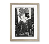 Masked Woman Vol.1 By Samuel De Mesquita Classic Painting Framed Print | A4 Oak Framed Wall Art | Ready to Hang | Classic Historical Picture | Living Room Bedroom Lounge Office