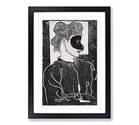 Masked Woman Vol.1 by Samuel De Mesquita Framed Print | A2 Black Framed Wall Art | Ready to Hang | Modern Nature Picture | Living Room Bedroom Lounge Office