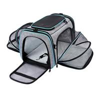 Maskeyon Airline Approved Pet Carrier, Large Soft Sided Pet Travel TSA Carrier 4 Sides Expandable Cat Collapsible Carrier with Removable Fleece Pad and Pockets for Cats Dogs and Small Animals