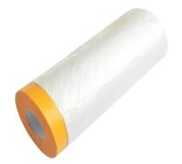 Masking Film Roll with Pre-Applied Adhesive for Efficient Painting, Plastic Dust Sheets for Furniture, Floors, Walls, Cars & Cabinet Renovation Protection 6 Rolls 3mx20m