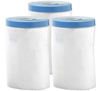Masking Film with Adhesive Tape, Pack of 3, 110 cm x 20 m, UV Painter's Film