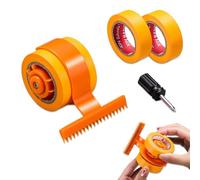 Masking Master Tape Dispenser, Portable Double Painters Tape Applicator with Scraper for Trim, Windows and Door Frames, Easy to Grip Rounded Handles and Accurate Tape Application