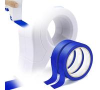 Masking Tape Applicator Set, Portable Painter's Tape Applicator with 2 Rolls, 25 mm Width, Blue Painter Tape Tool, Masking Master Dispenser for Trim Door Trims, Windows and Door Frames 1 mm / 0.04