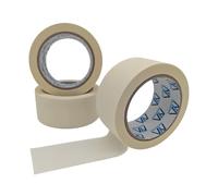 Masking Tape for Decorators and Painters, 24mm/48mm x 30m, 140 Microns, 3 or 6 Pack, White, For Painters Decorators, Home Office Hobbies (3 Pack- 48mm)