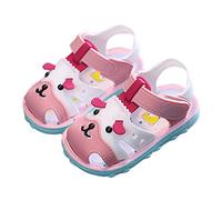 Maskjuwio Baby First Walking Shoes Size 3 Cartoon Animals Sandals Soft Sole Closed Toe Sandals Non Slip Walking Sandal Cute Lightweight Sandal Wide Fit Girl Shoes Summer Beach Shoes Footwear