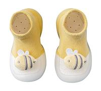 Maskjuwio Baby Non Slip Shoes Size 3 Lightweight Breathable Shoes Two-Tone Flat Shoe Cartoon Floor Socks Comfort Fit Slip On Shoe Indoor Walking Trainers Wide Fit Soft Sole Trainers With Rubber Sole
