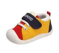 Maskjuwio Baby Trainers 12-18 Months Toddlers First Walking Shoes Soft Sole Slip On Shoes Lightweight Outdoor Shoe Wide Fit Flat Shoe Toddlers First Walking Trainers Casual Elastic Straps Trainer