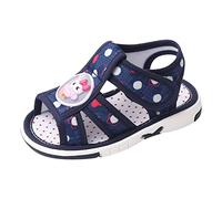 Maskjuwio Baby Walking Sandals Cartoon Pattern Sandals Cute Closed Toe Sandal Lightweight Cutout Sandal Comfort Fit Soft Sole Shoe Non Slip Flat Shoes Casual Girl Shoes Wide Fit Footwear Summer Shoe
